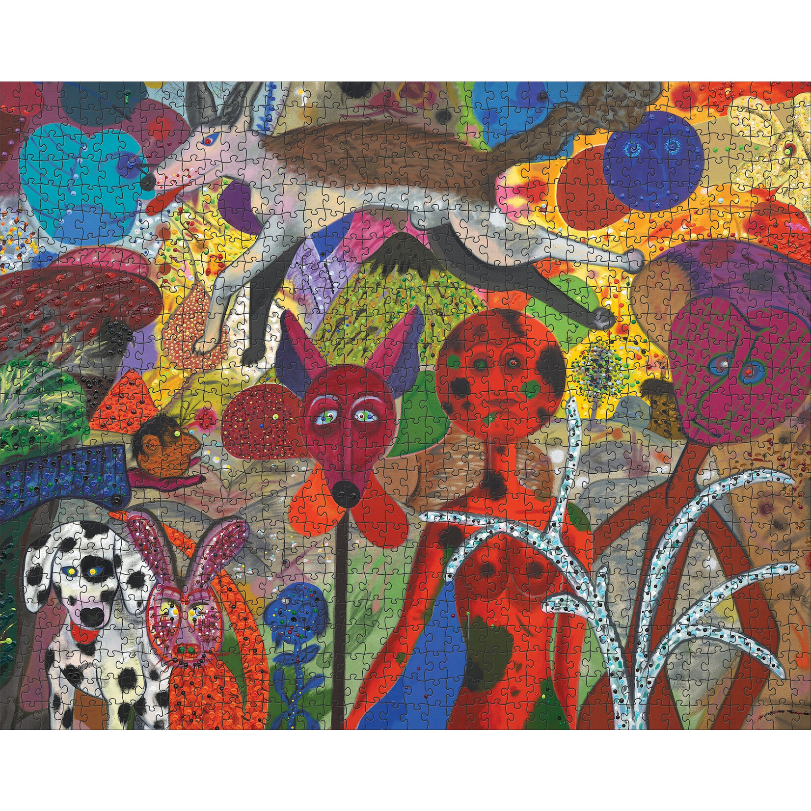 Pomegranate Roy De Forest: Triumph of the Round Heads 1000-Piece Jigsaw Puzzle