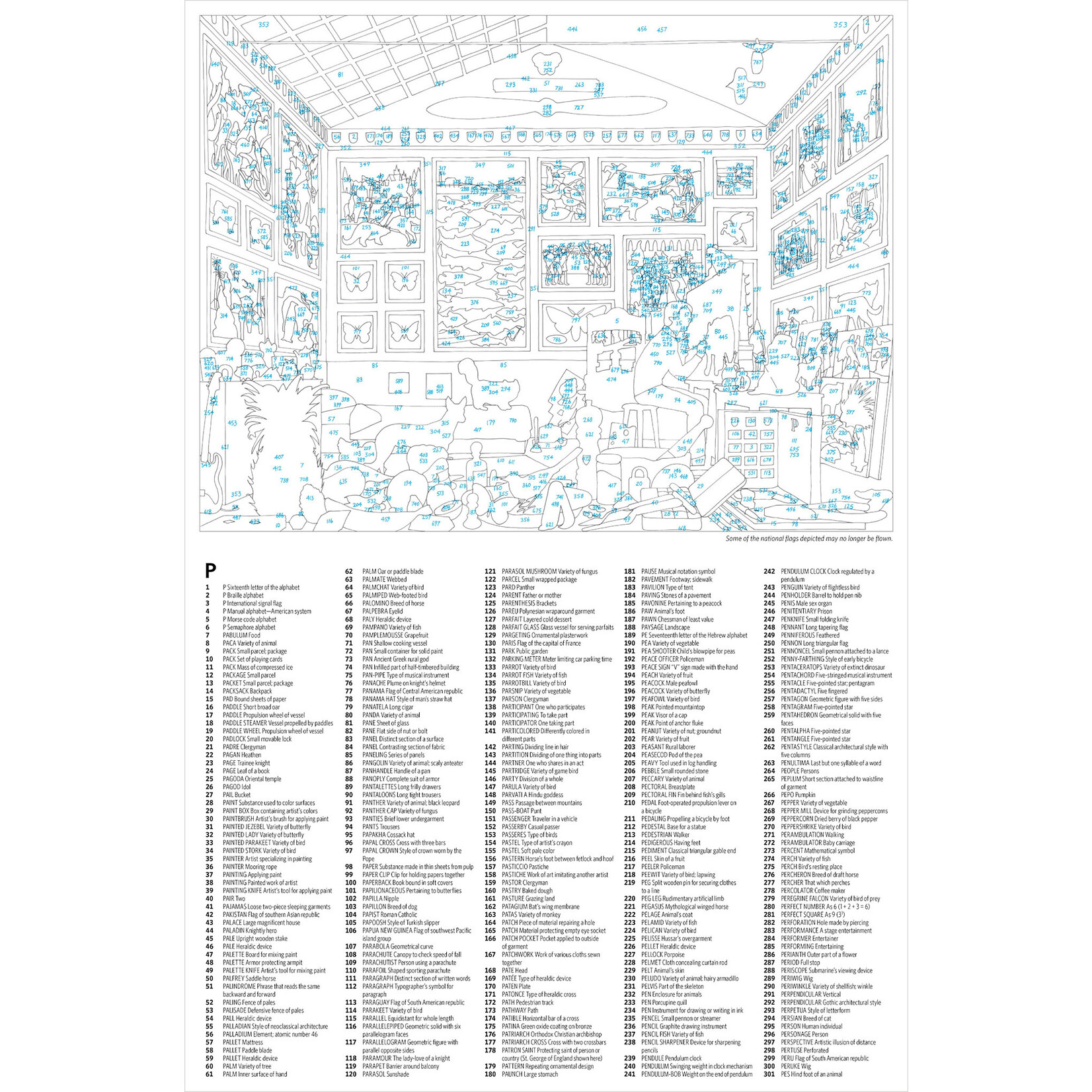 Pomegranate Mike Wilks: The Ultimate Alphabet: The Letter P 1000-piece Jigsaw Puzzle