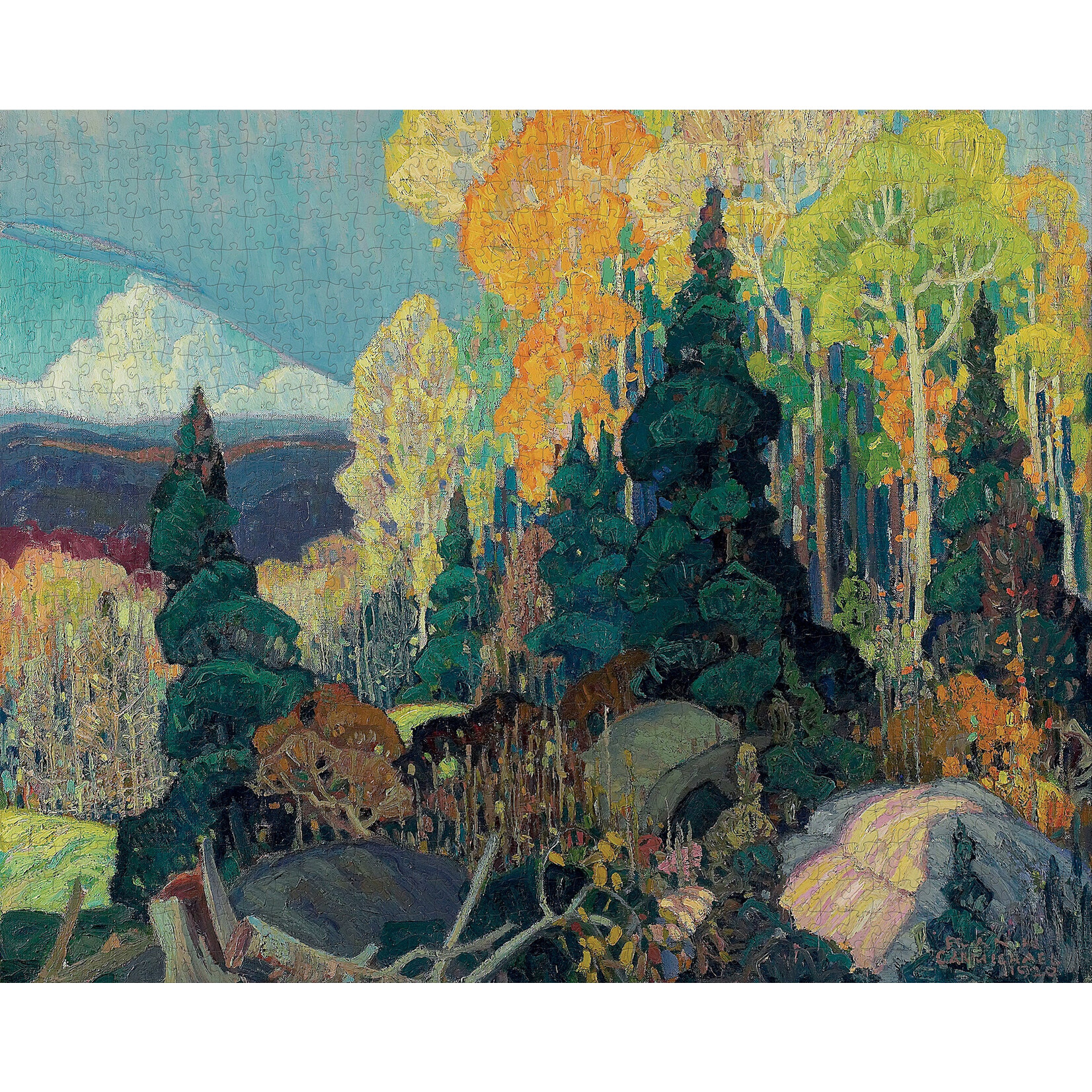 Pomegranate Franklin Carmichael: Autumn Hillside 1000-piece Jigsaw Puzzle