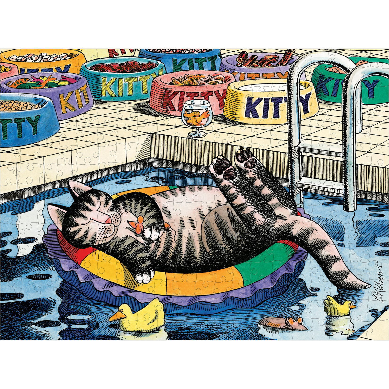 Pomegranate B. Kliban: PoolCat 300-piece Jigsaw Puzzle