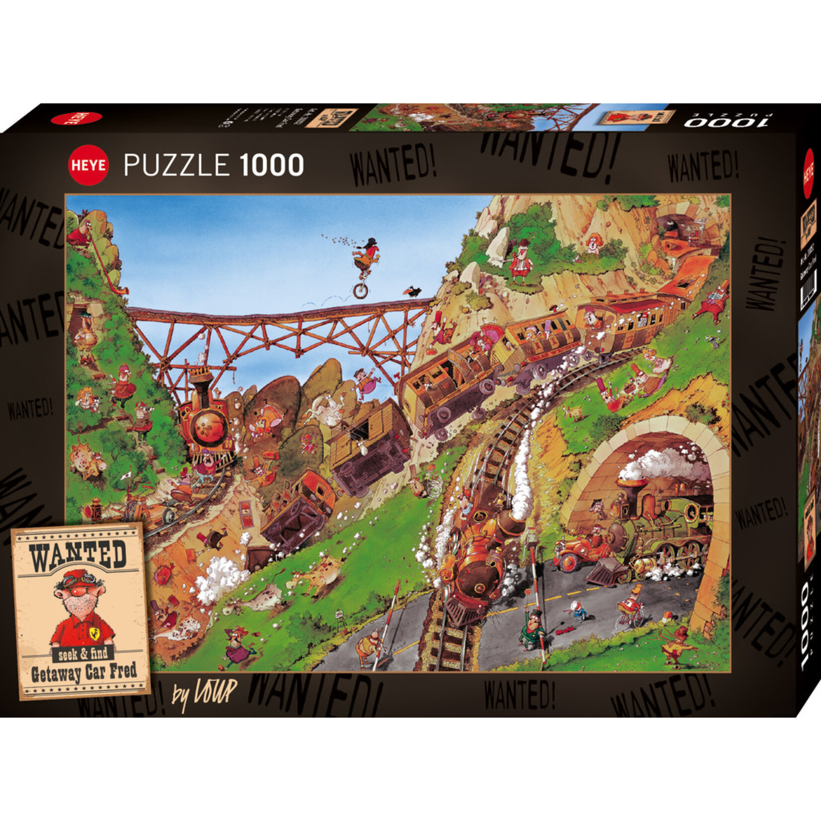 Heye Wanted Seek & Find - Getaway Car Fred 1000 Piece Puzzle
