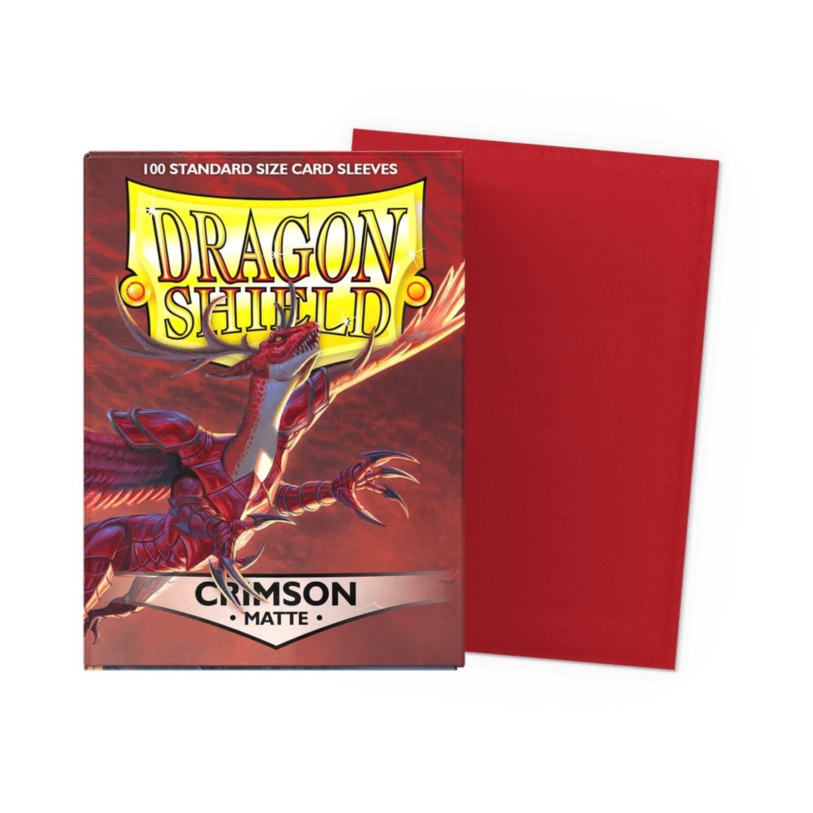 Dragon Shield Standard Size Matte Sleeves - Crimson (100ct)