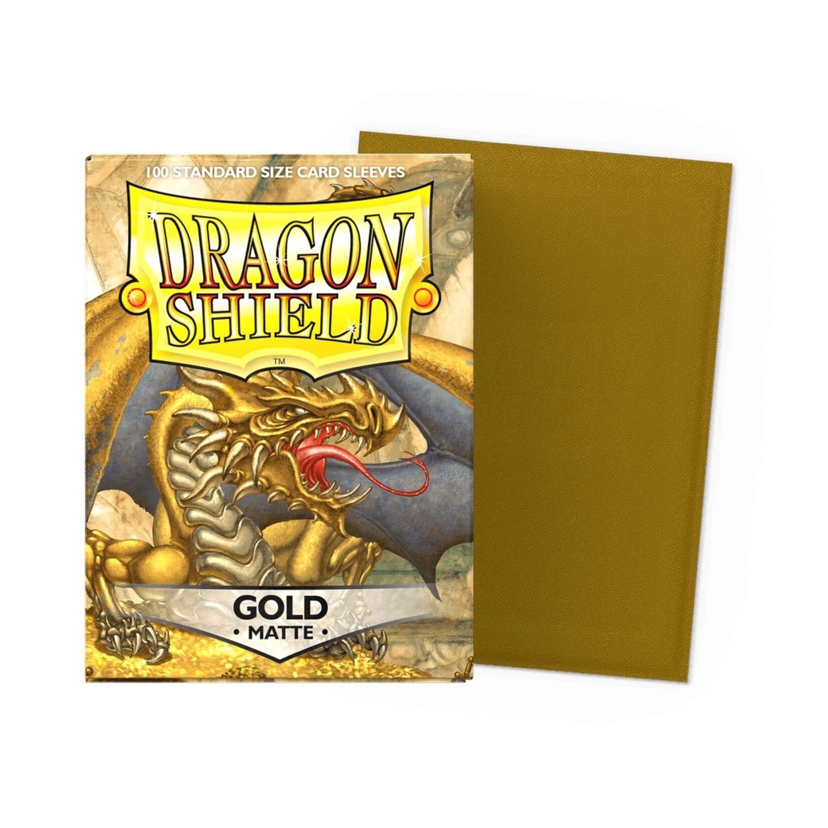 Dragon Shield Standard Size Matte Sleeves - Gold (100ct)