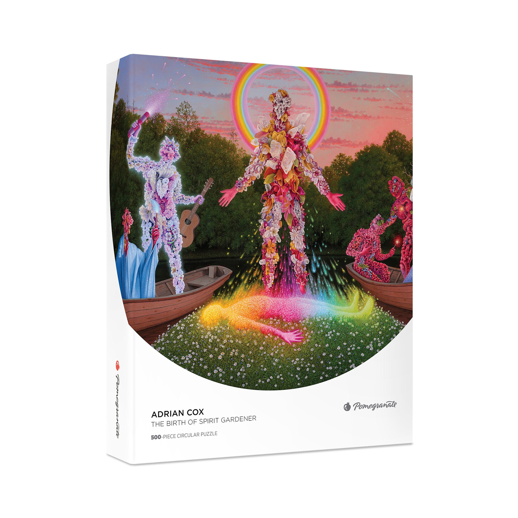 Pomegranate Adrian Cox: The Birth of Spirit Gardener 500-Piece Circular Jigsaw Puzzle