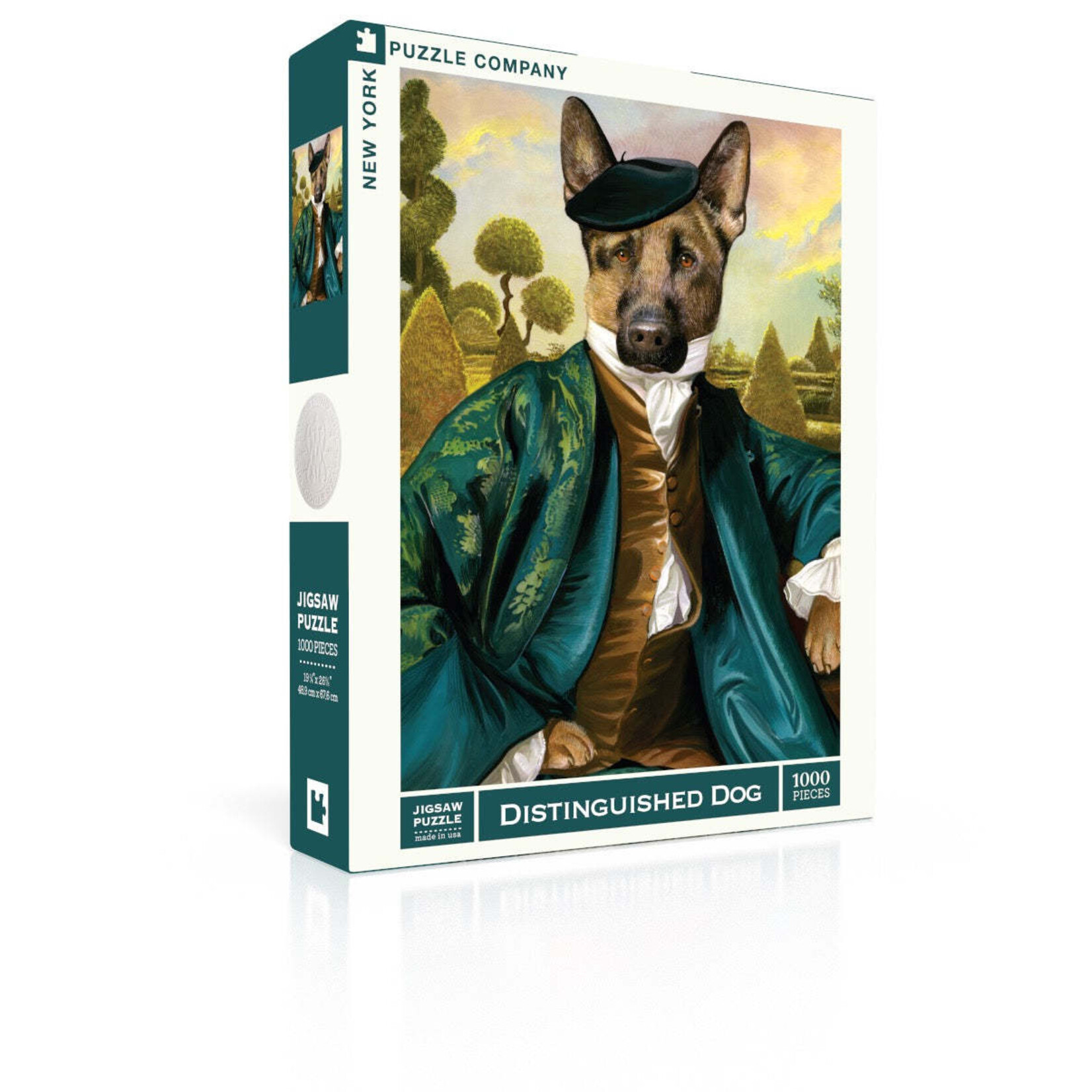 New York Puzzle Co Bill Mayer Studio - Distinguished Dog 1000 Piece Puzzle