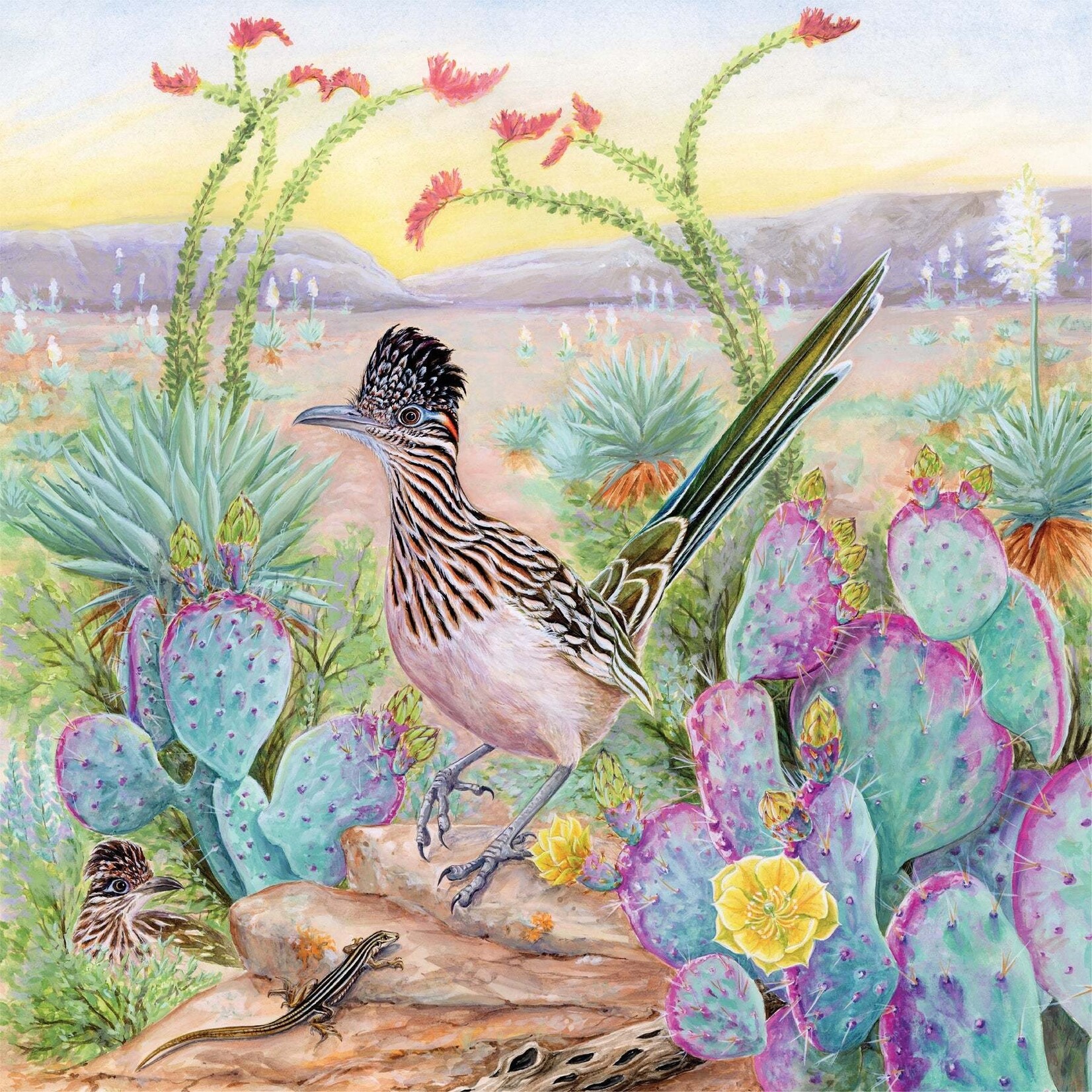 New York Puzzle Co Cornell Lab of Ornithology, The - Greater Roadrunner 500 Piece Puzzle
