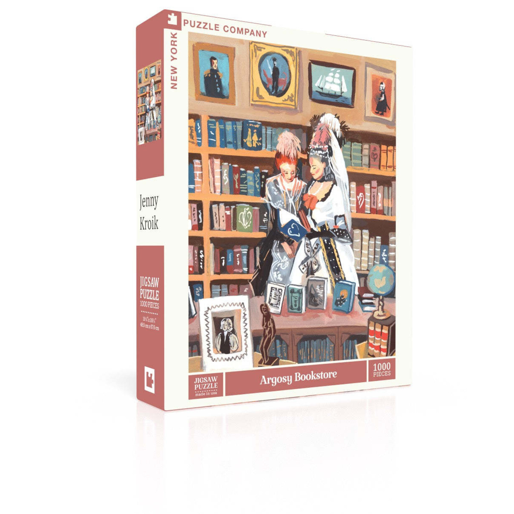 New York Puzzle Co Jenny Kroik - Argosy Bookstore 1000 Piece Puzzle