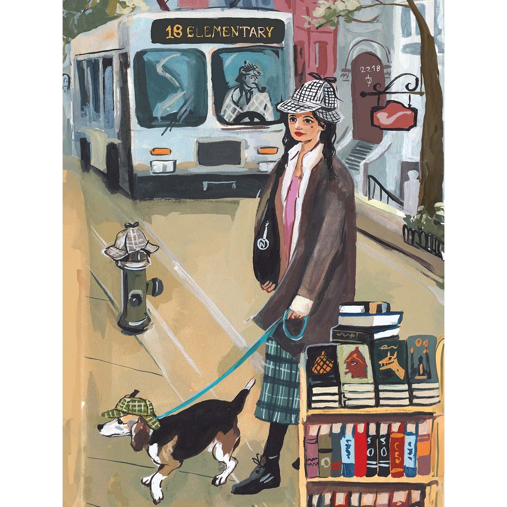 New York Puzzle Co Jenny Kroik - Sherlock Hound 1000 Piece Puzzle