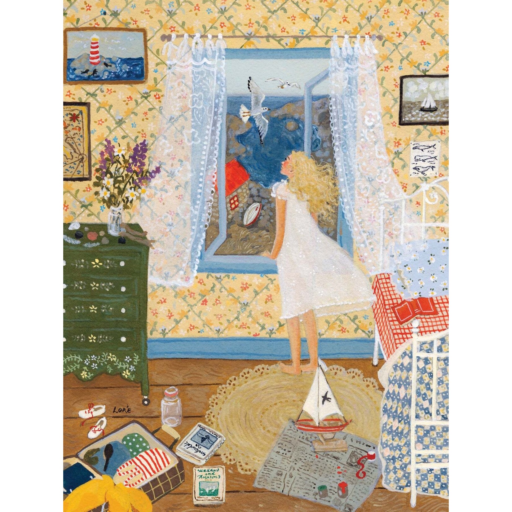 New York Puzzle Co Loré Pemberton - Seabird 1000 Piece Puzzle