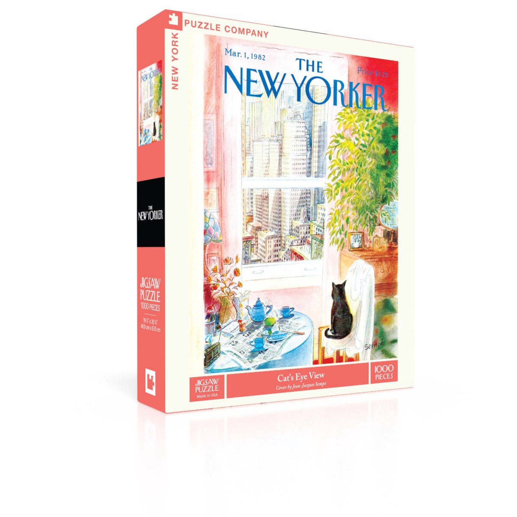New York Puzzle Co New Yorker, The - Cat's Eye View 1000 Piece Puzzle