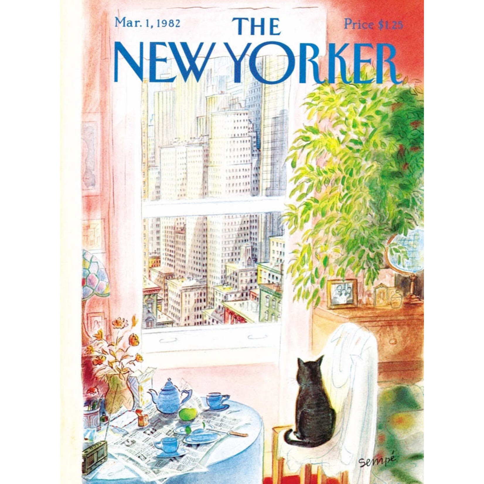 New York Puzzle Co New Yorker, The - Cat's Eye View 1000 Piece Puzzle
