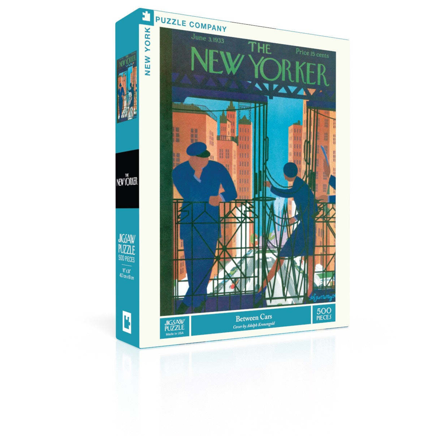 New York Puzzle Co New Yorker, The - Between Cars 500 Piece Puzzle