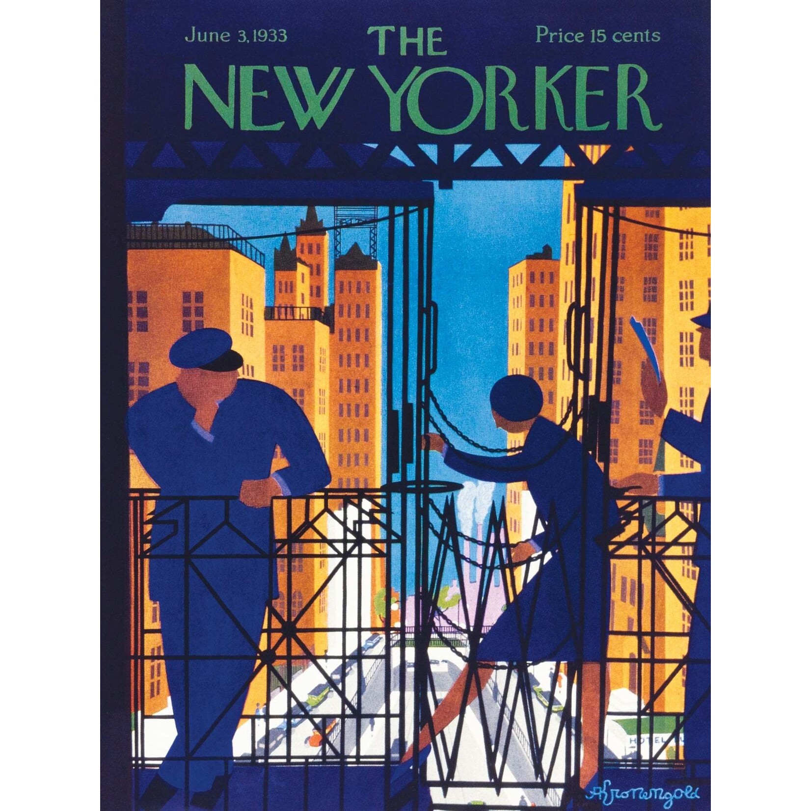 New York Puzzle Co New Yorker, The - Between Cars 500 Piece Puzzle