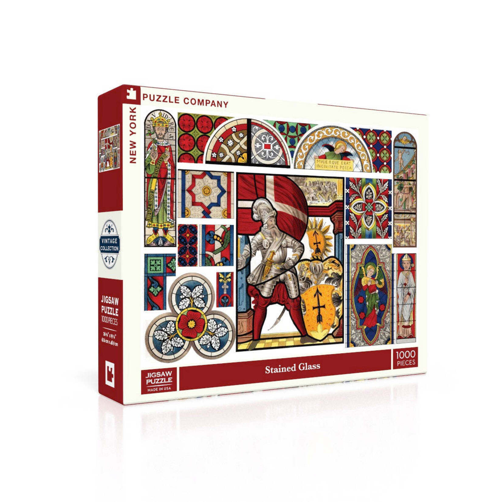 New York Puzzle Co Vintage Collection - Stained Glass 1000 Piece puzzle