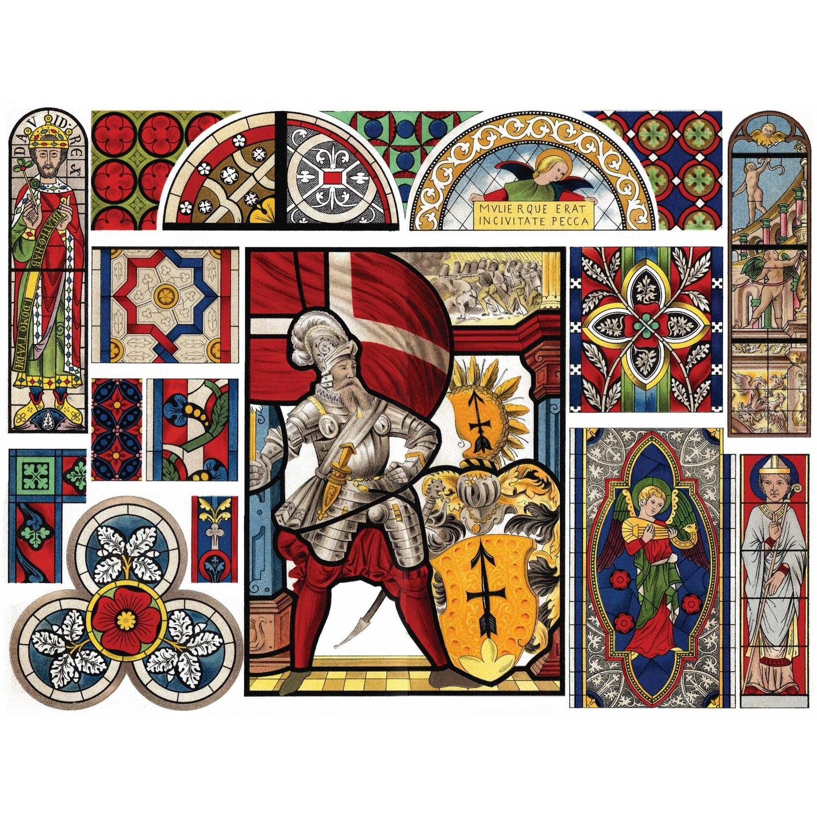 New York Puzzle Co Vintage Collection - Stained Glass 1000 Piece puzzle