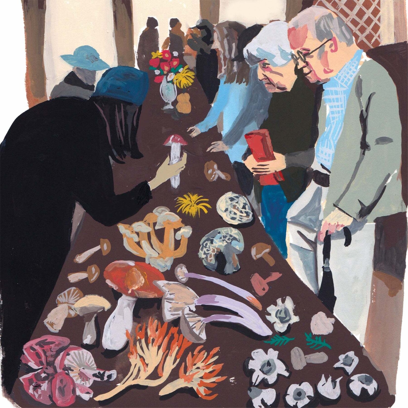 New York Puzzle Co Jenny Kroik - Mushroom Festival 500 Piece Puzzle