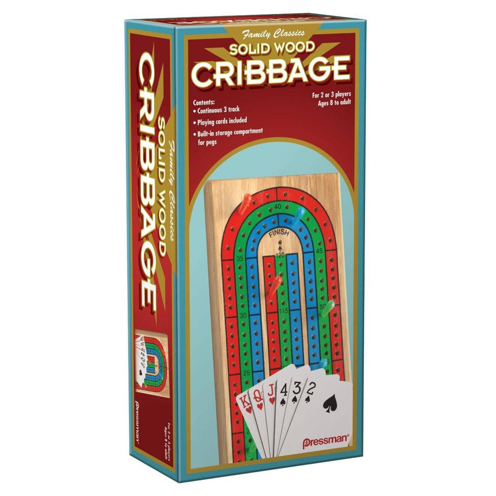 Pressman Solid Wood Cribbage Set