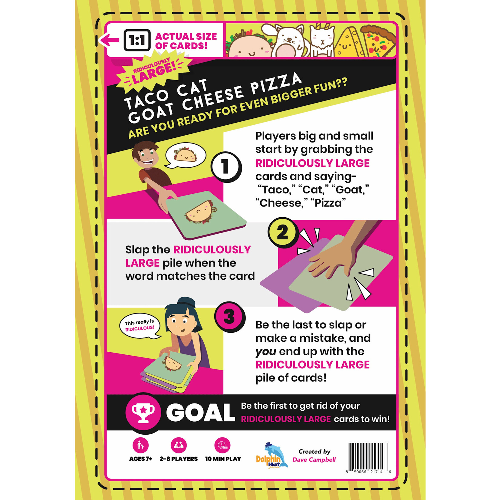 Dolphin Hat Games Taco Cat Goat Cheese Pizza: Ridiculously Large Edition