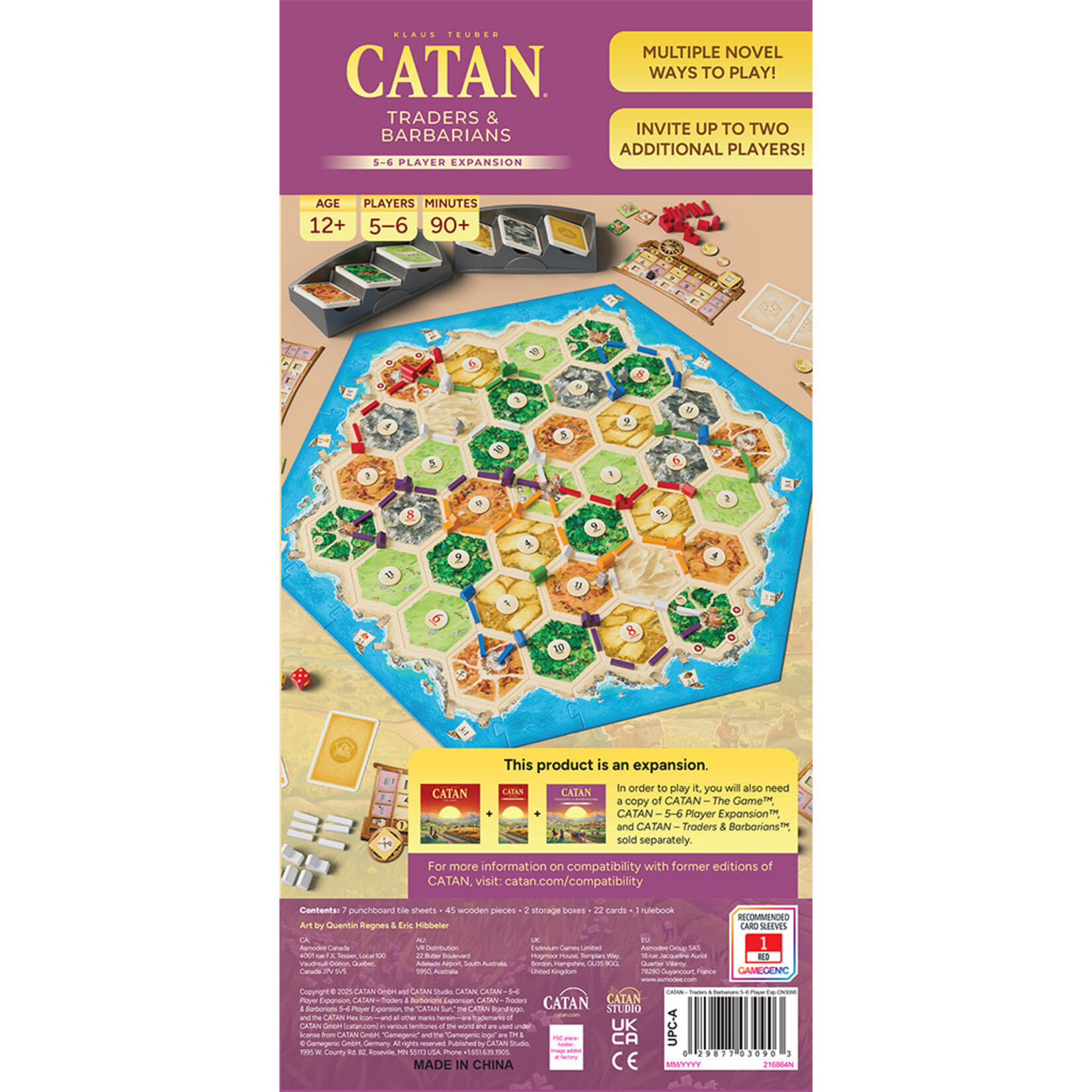 Catan Studios Catan Traders & Barbarians Expansion: 5-6 Player Expansion