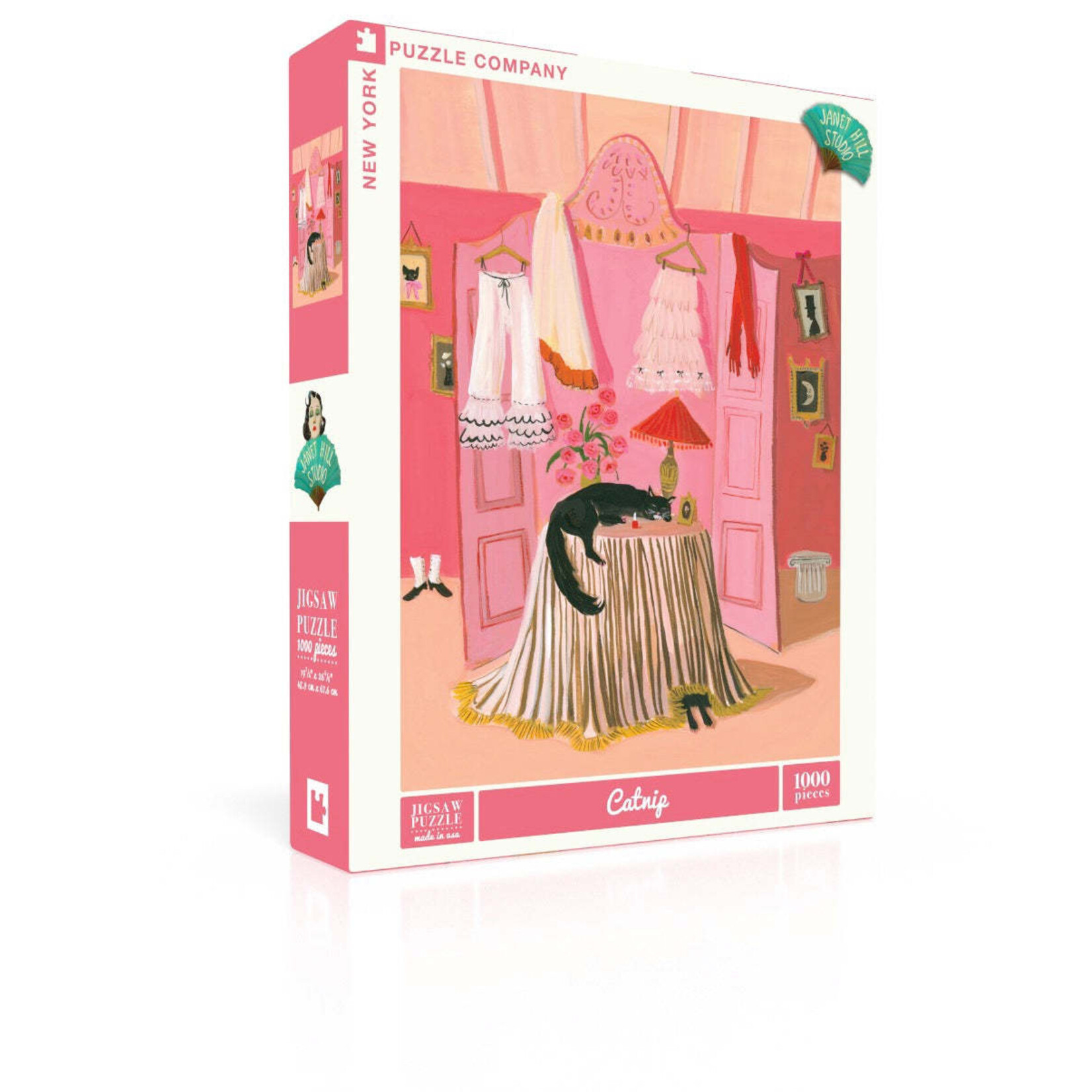 New York Puzzle Co Janet Hill Studio - Catnip 1000 Piece Puzzle