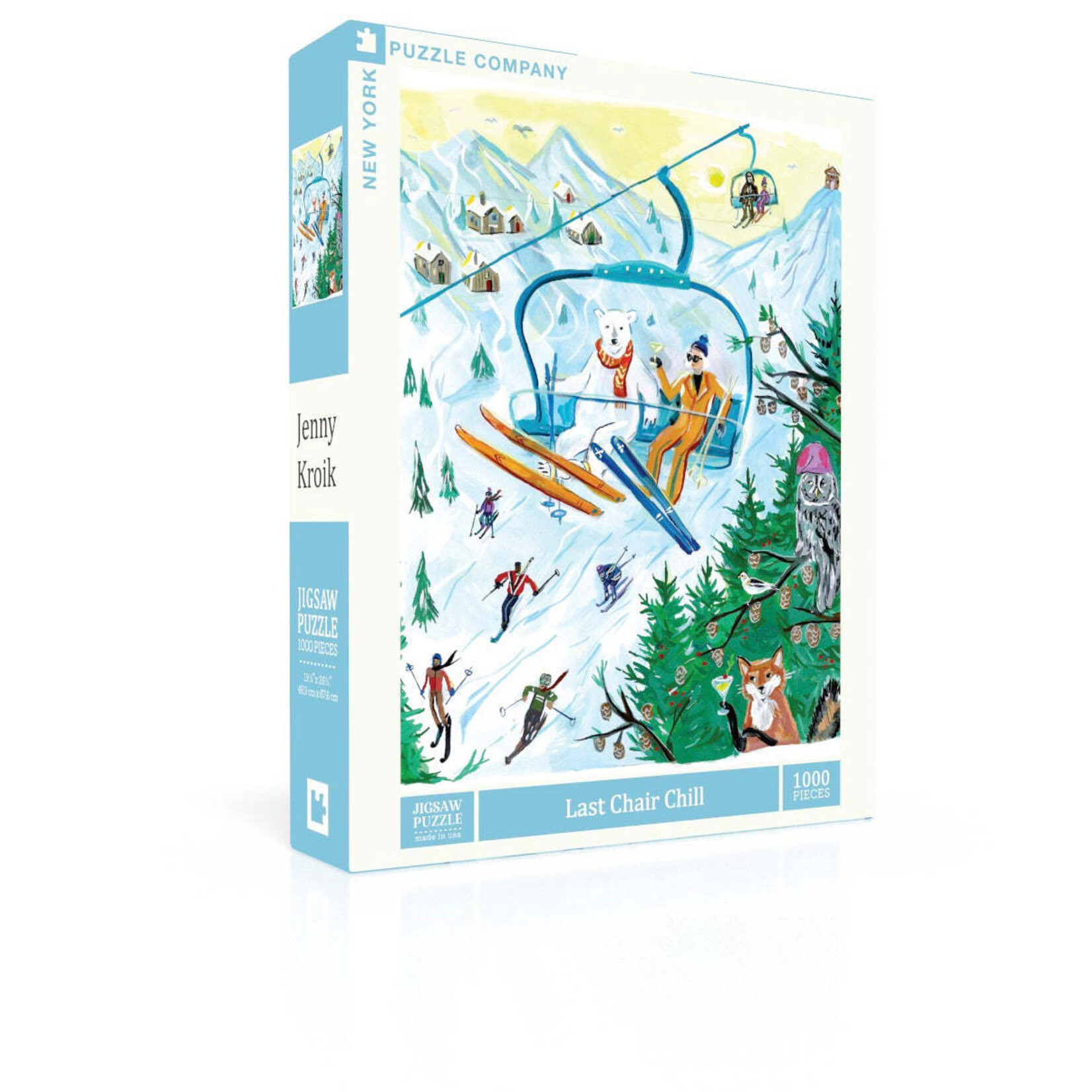 New York Puzzle Co Jenny Kroik - Last Chair Chill 1000 Piece Puzzle