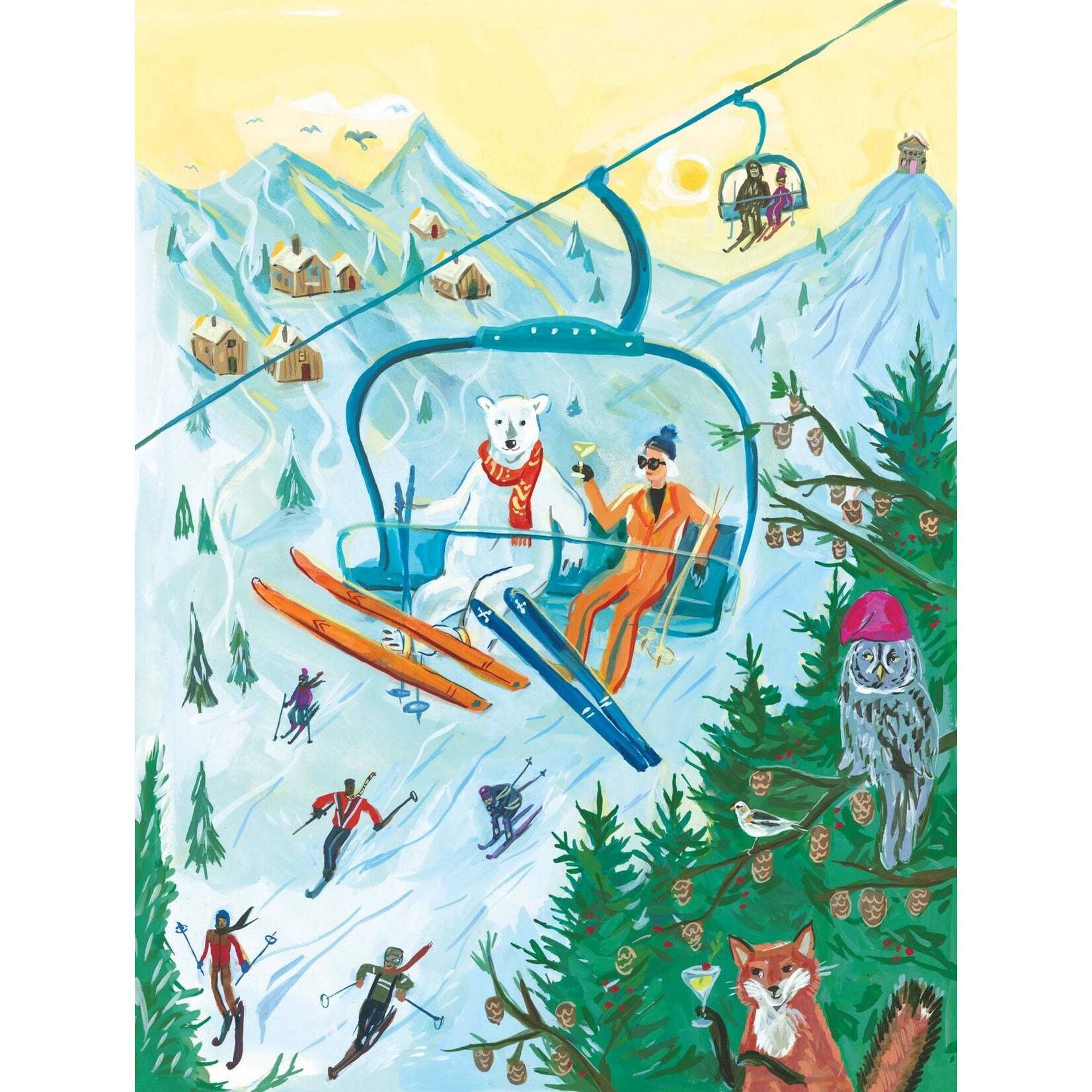 New York Puzzle Co Jenny Kroik - Last Chair Chill 1000 Piece Puzzle