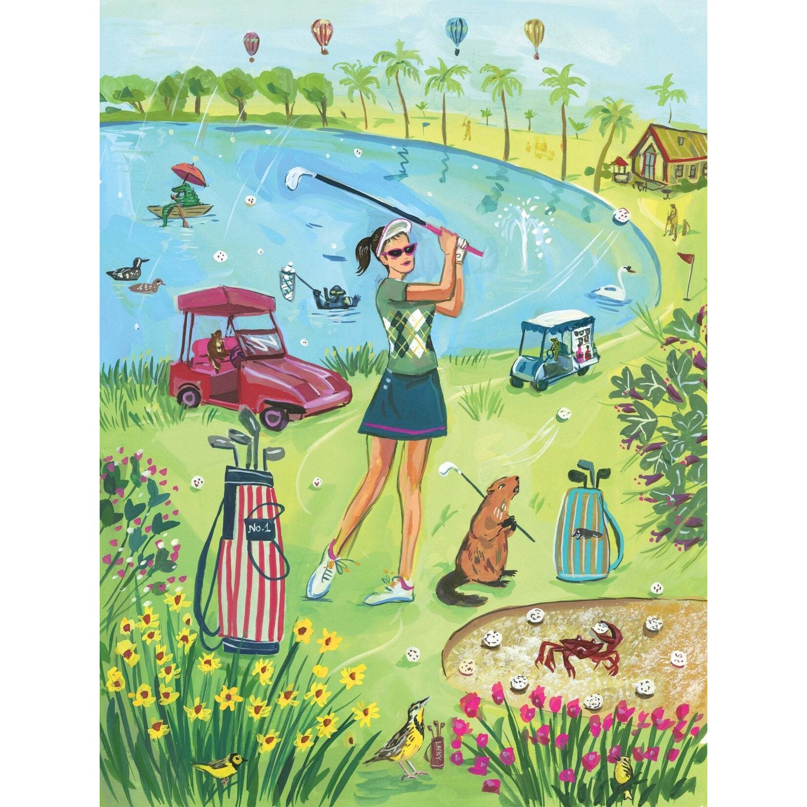 New York Puzzle Co Jenny Kroik - Queen of the Green 500 Piece Puzzle