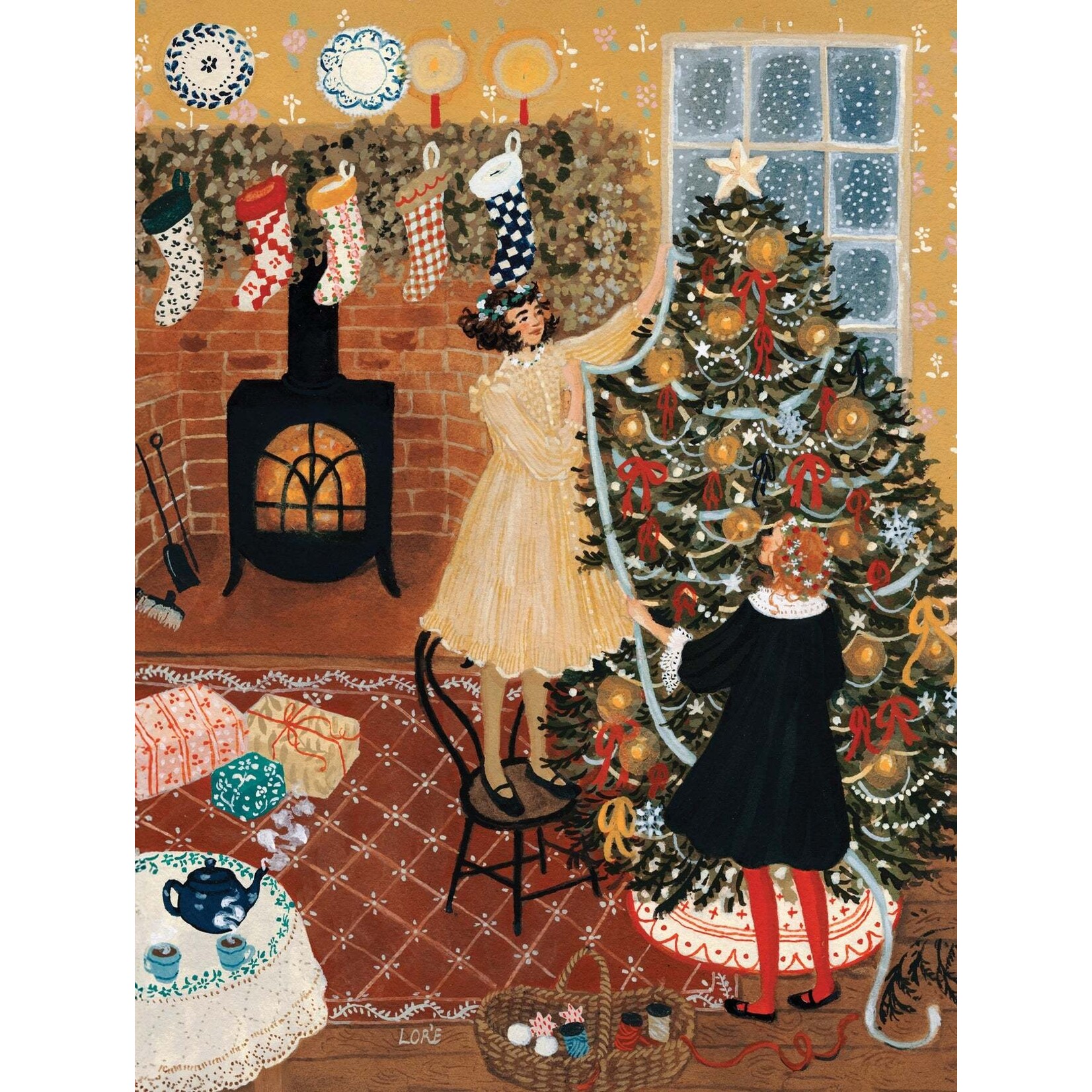 New York Puzzle Co Loré Pemberton - Tree Trimmings 1000 Piece Puzzle