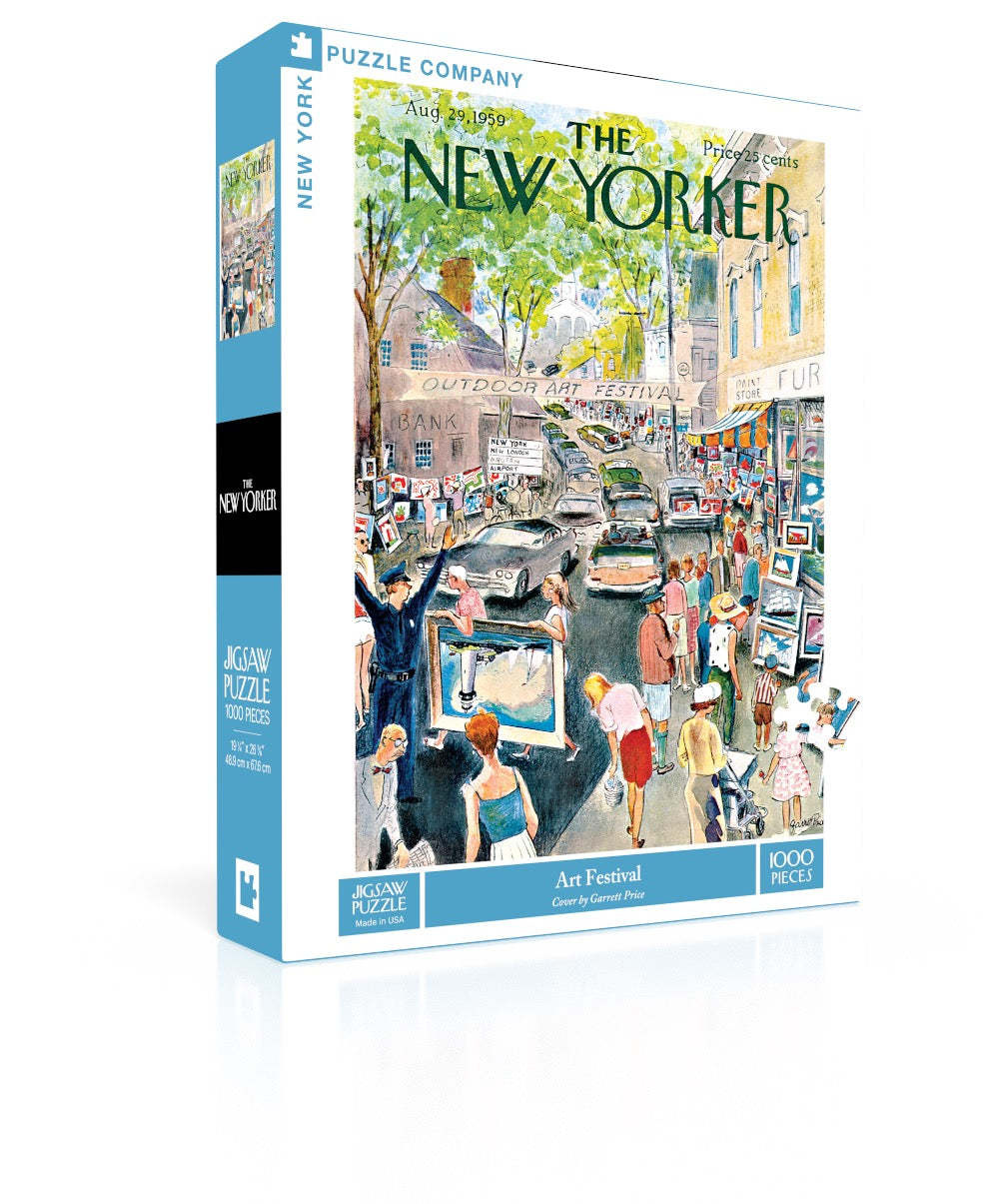 New York Puzzle Co New Yorker, The - Art Festival 1000 Piece Puzzle ...