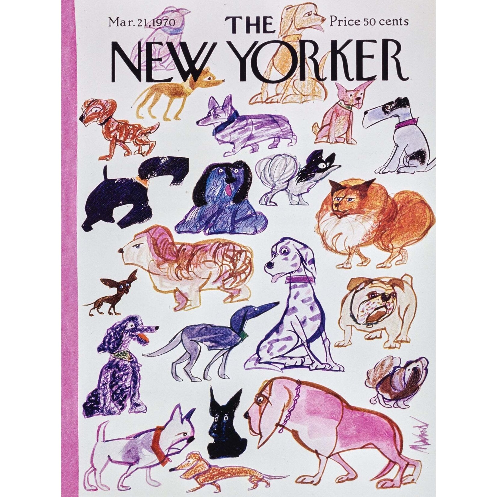 New York Puzzle Co New Yorker, The - Doggies 750 Piece Puzzle