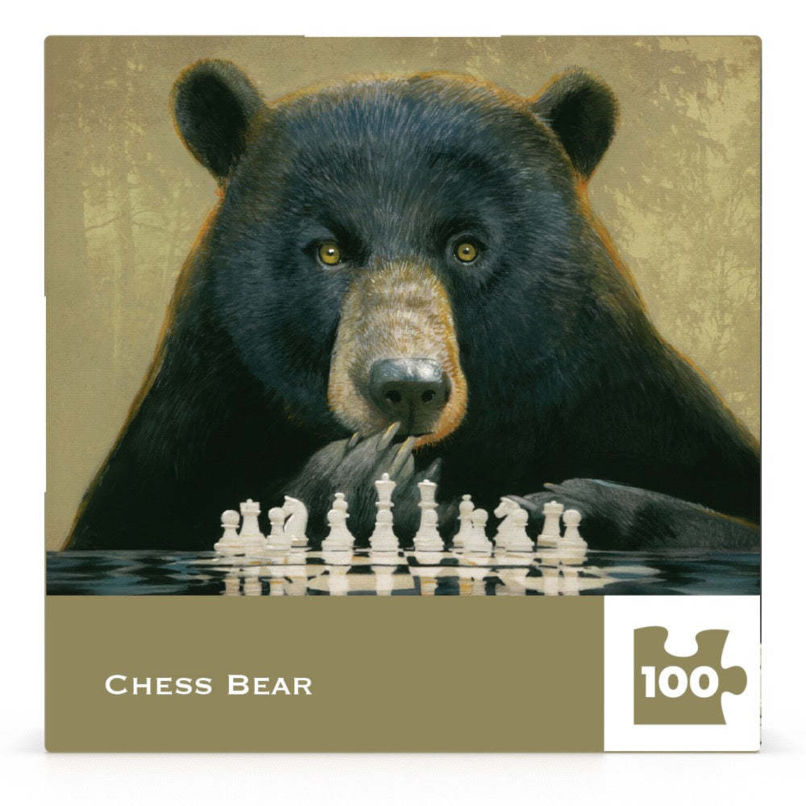 New York Puzzle Co Chess Bear 100 Piece Mini Puzzle