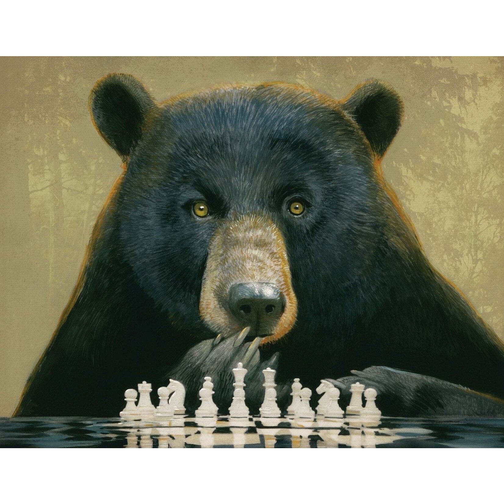 New York Puzzle Co Chess Bear 100 Piece Mini Puzzle