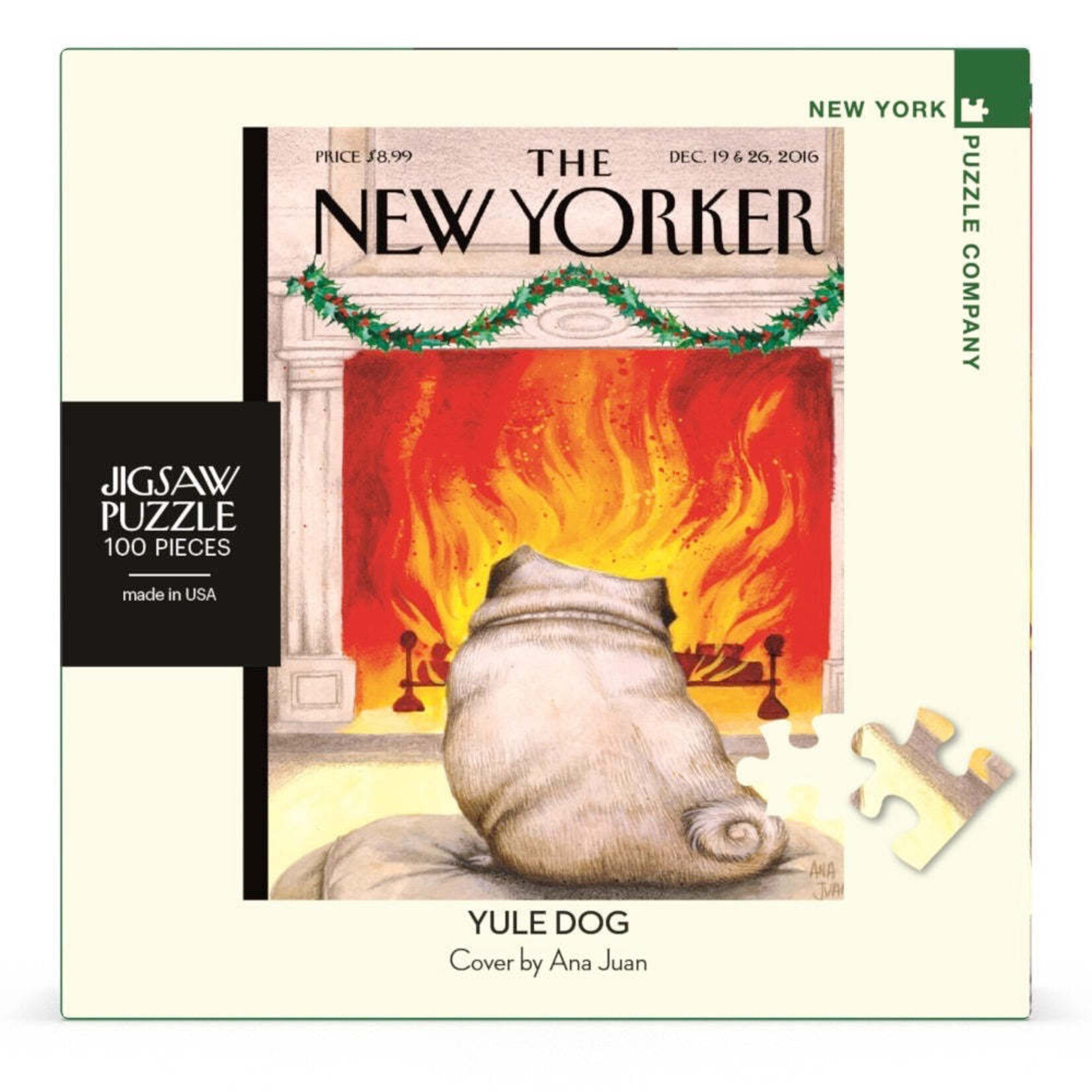 New York Puzzle Co Yule Dog 100 Piece Mini Puzzle