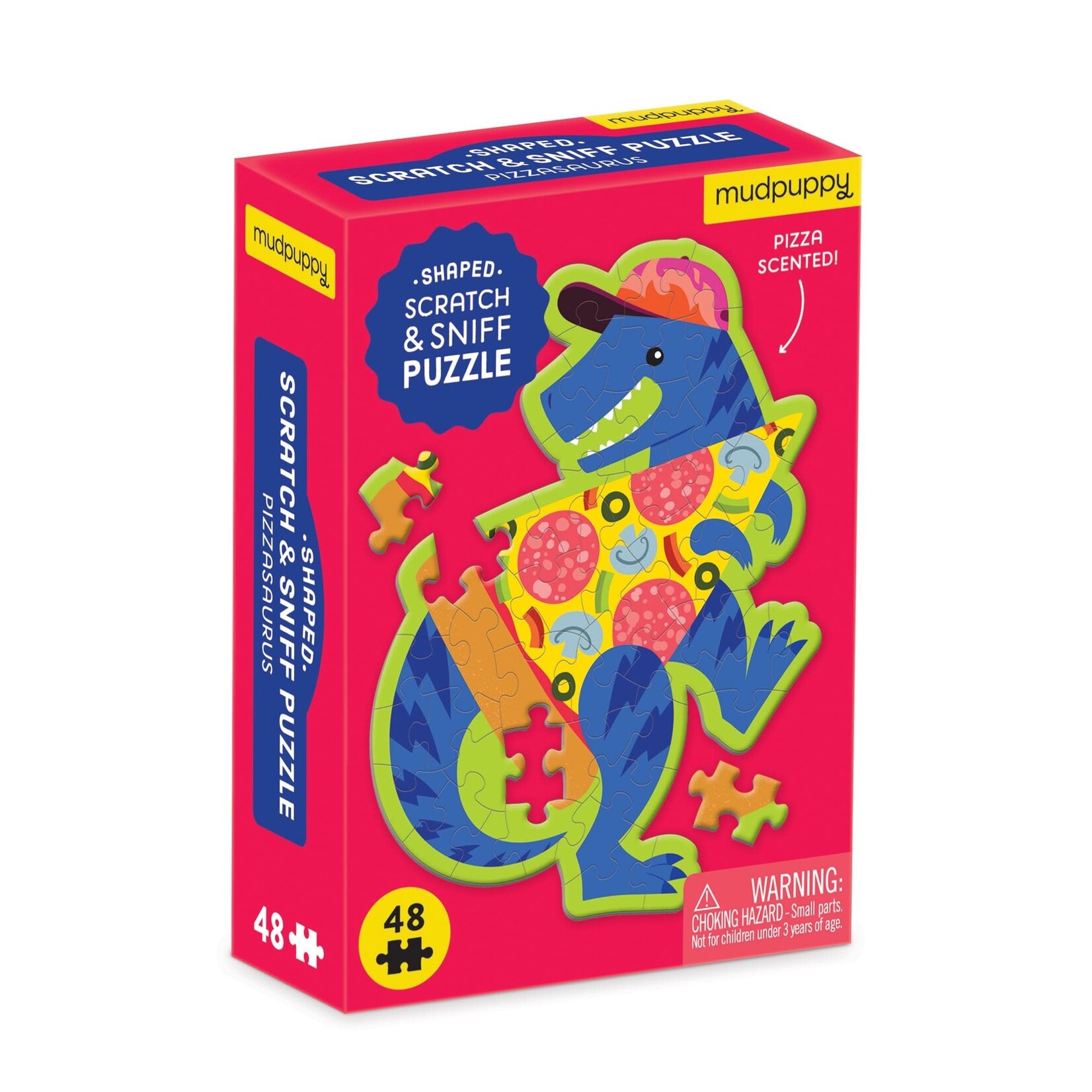Mudpuppy Scratch and Sniff - Pizzasaurus 48 Piece Mini Puzzle