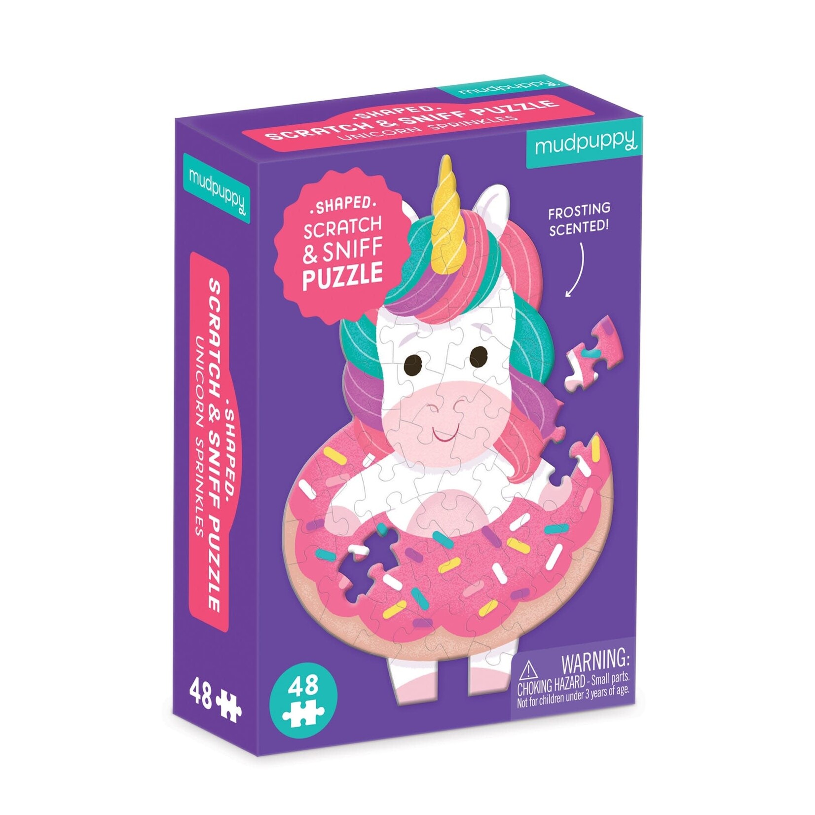 Mudpuppy Scratch and Sniff - Unicorn Sprinkles 48 Piece Mini Puzzle