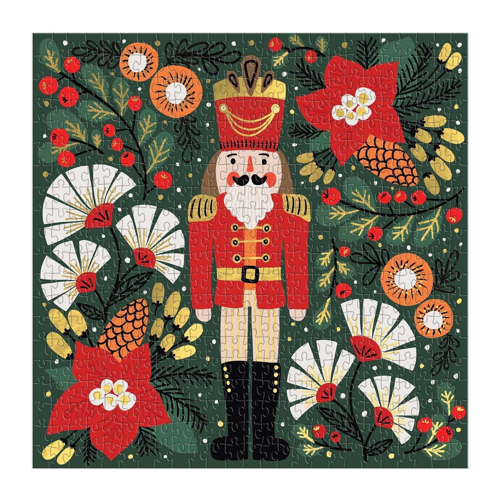 galison Merry Nutcracker 500 Piece Foil Puzzle