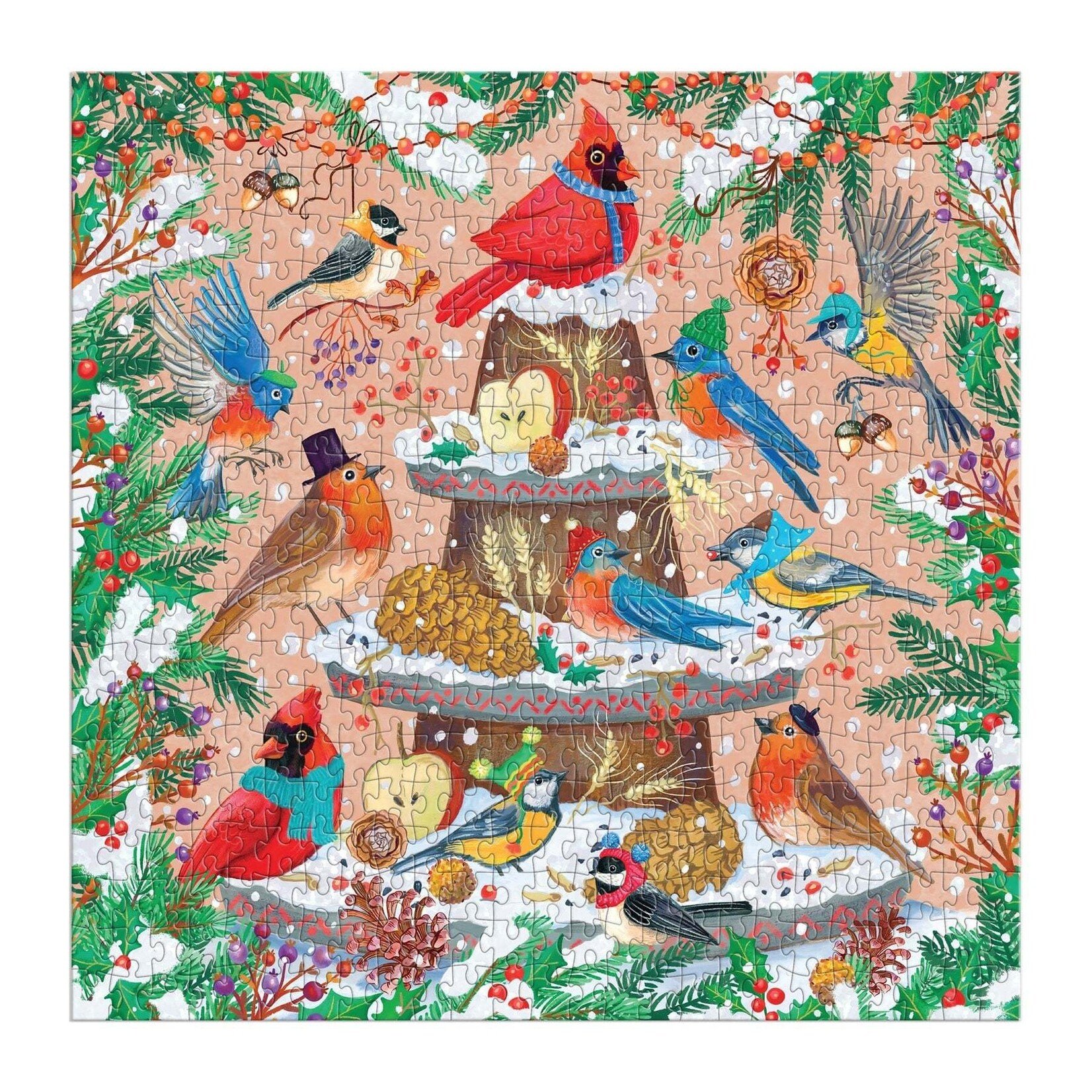 galison Festive Feathers 500 Piece Foil Puzzle