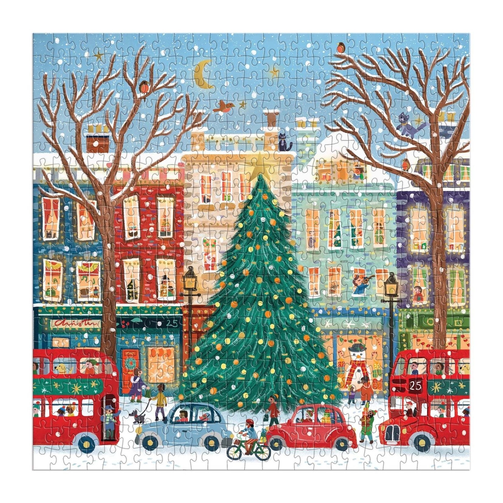 galison Tinsel City 500 Piece Foil Puzzle