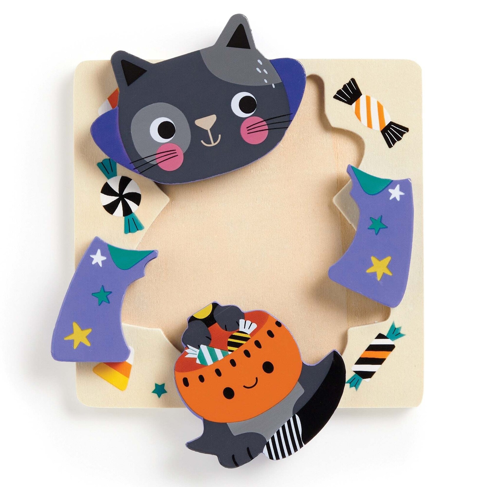 Mudpuppy Spooky Friends Set of 4 Wood Puzzles
