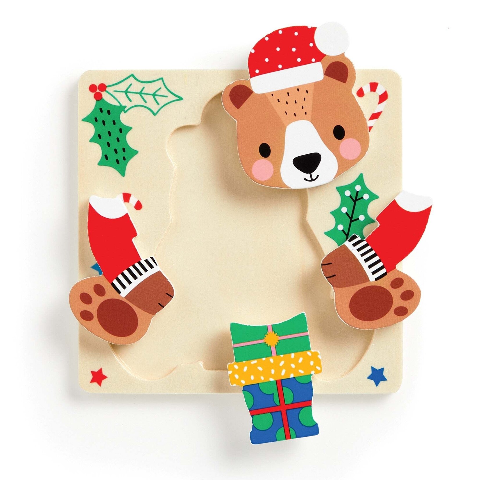 Mudpuppy Festive Friends Set of 4 Wood Puzzles