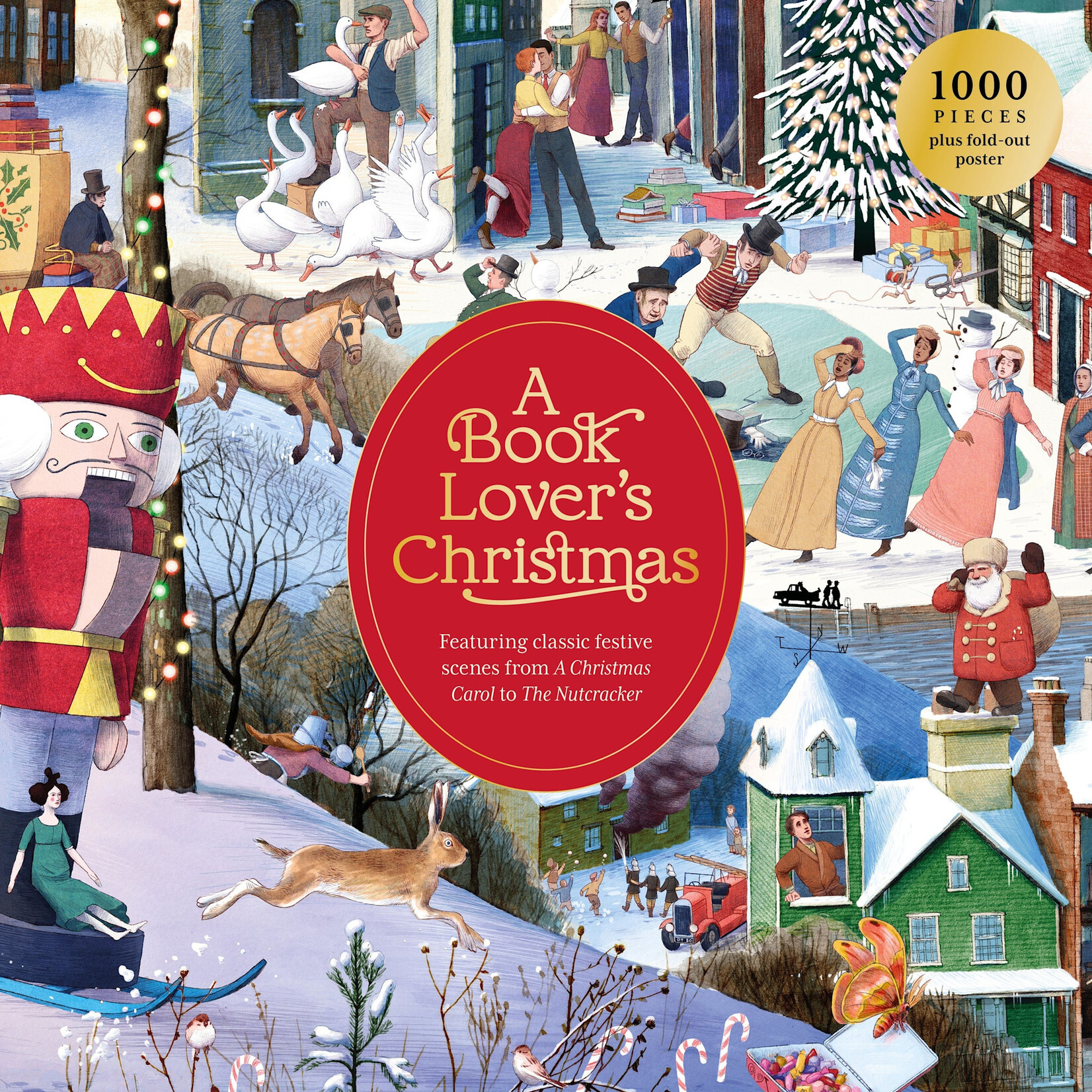 Laurence King Book Lover's Christmas, A 1000 Piece Jigsaw Puzzle