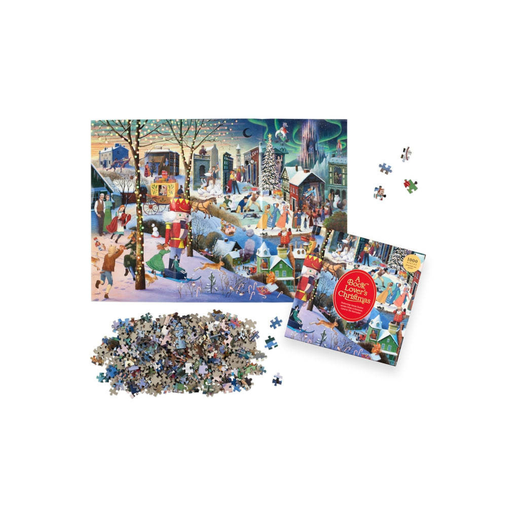Laurence King Book Lover's Christmas, A 1000 Piece Jigsaw Puzzle