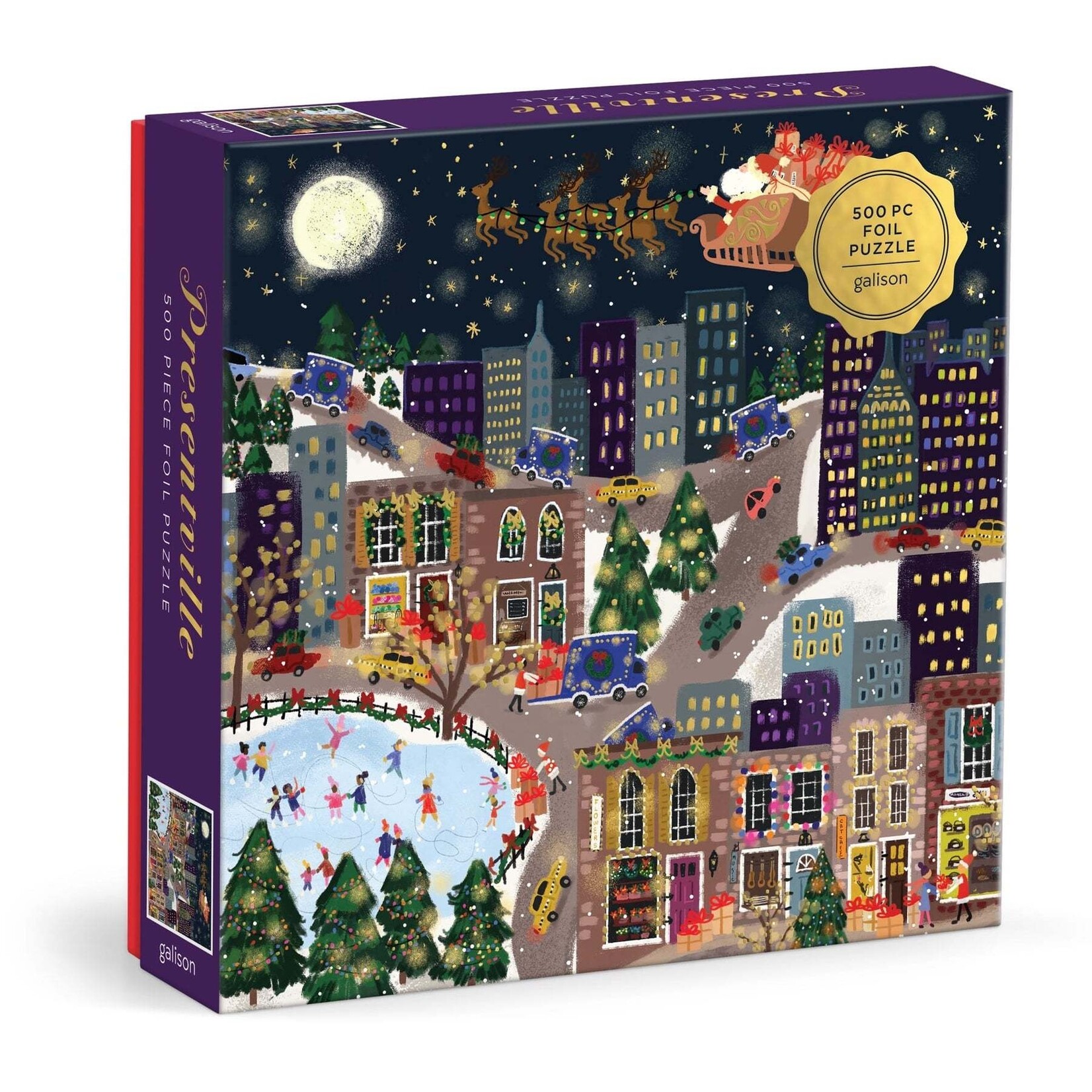 galison Presentville 500 Piece Foil Puzzle