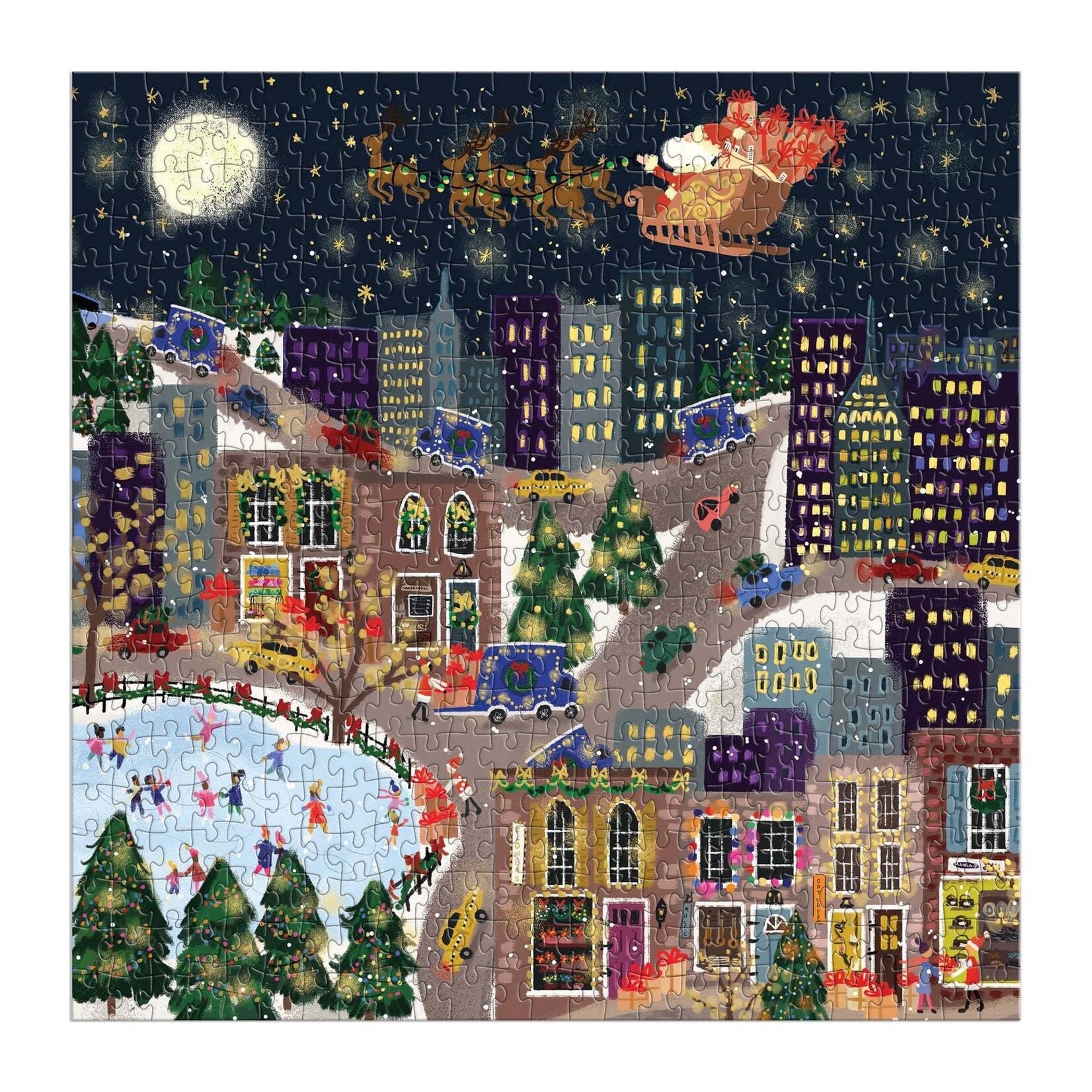 galison Presentville 500 Piece Foil Puzzle