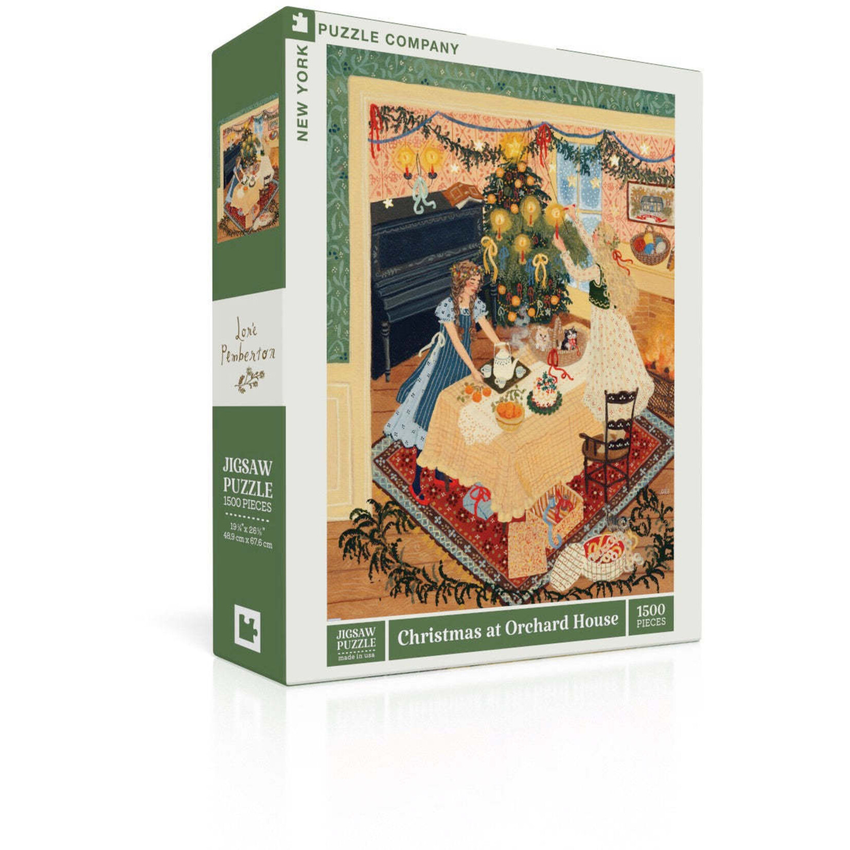 New York Puzzle Co Loré Pemberton - Christmas at Orchard House 1500 Piece Puzzle