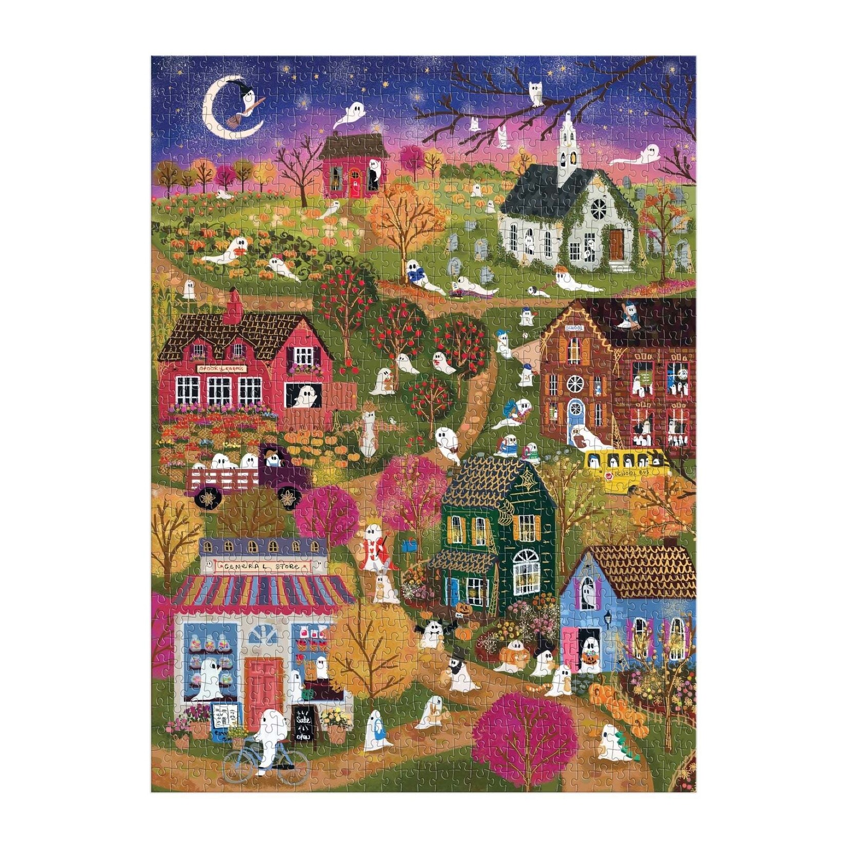 galison Spooky Village 1000 Piece Foil Jigsaw Puzzle
