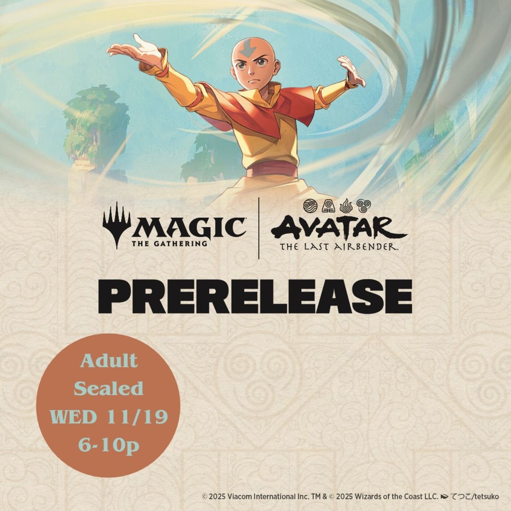Wizards of the Coast Avatar: The Last Airbender Prerelease for Adults - Wednesday 11/19