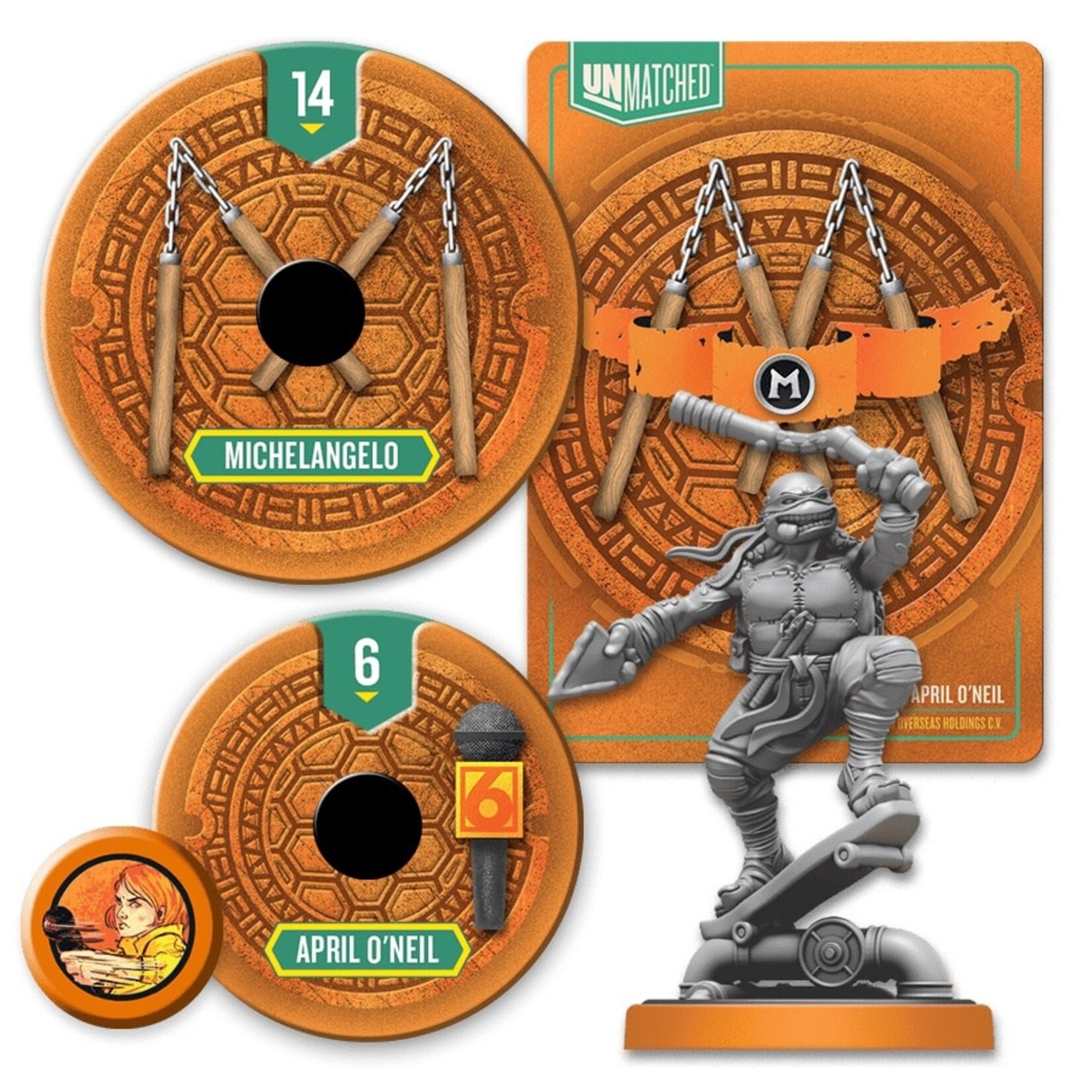 Restoration Games Unmatched Adventures: Teenage Mutant Ninja Turtles Kickstarter Pizza-Rama Pledge