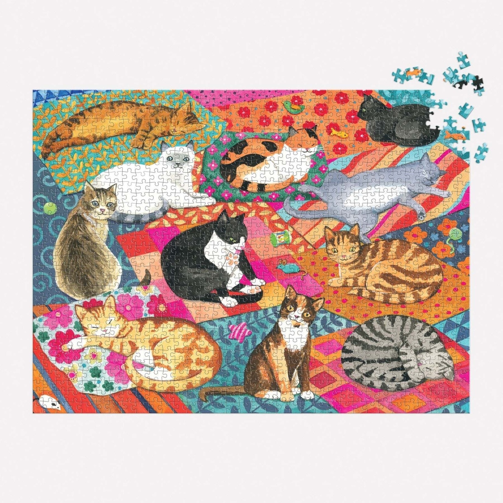 galison Lounging Cats 1000 Piece Puzzle