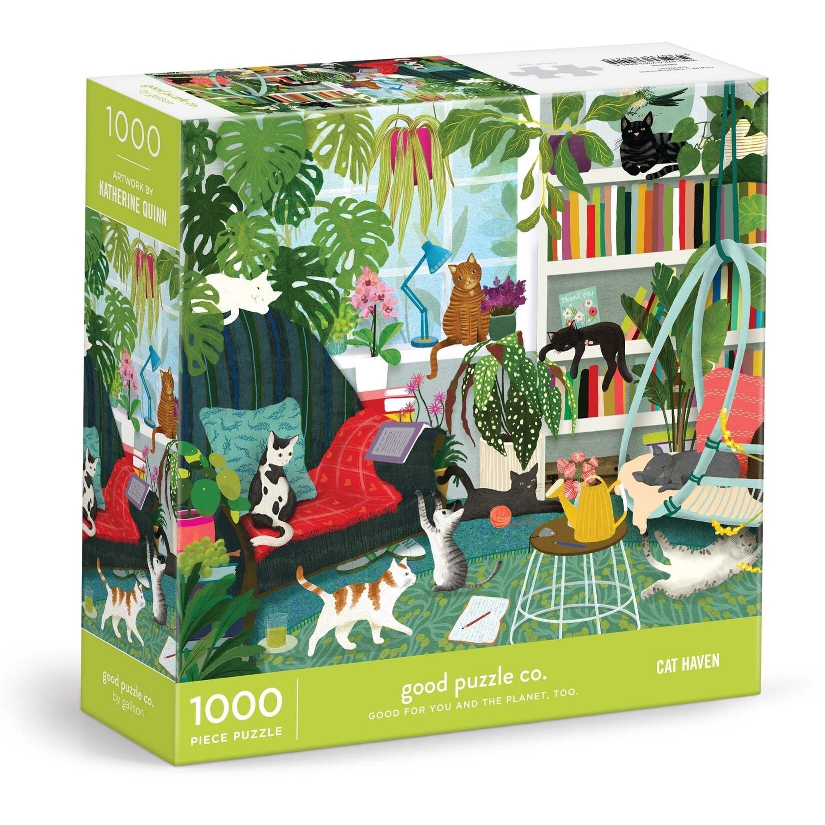 galison Good Puzzle Co. Cat Haven 1000 Piece Puzzle
